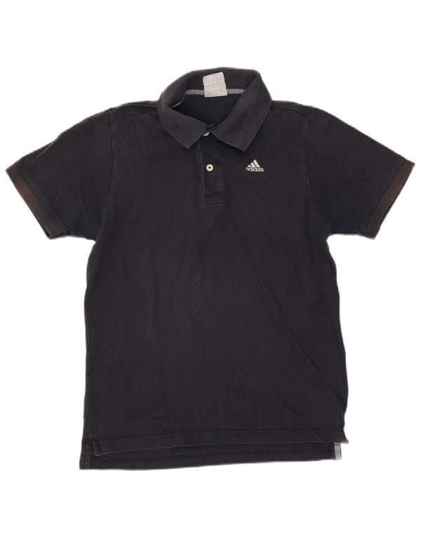 Męska koszulka polo Adidas, mała, granatowa, bawełniana