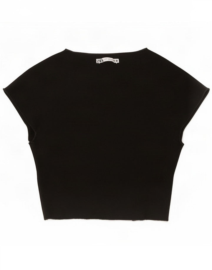 Krótki top damski Zara UK 10 Small Black