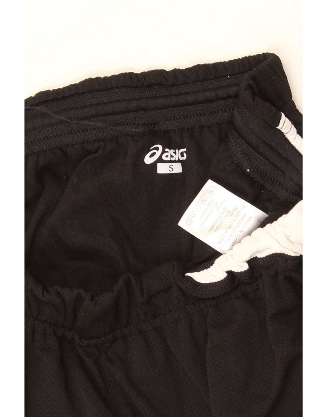 Damskie spodenki sportowe Asics UK 10, mały, czarny poliester z blokami kolorów