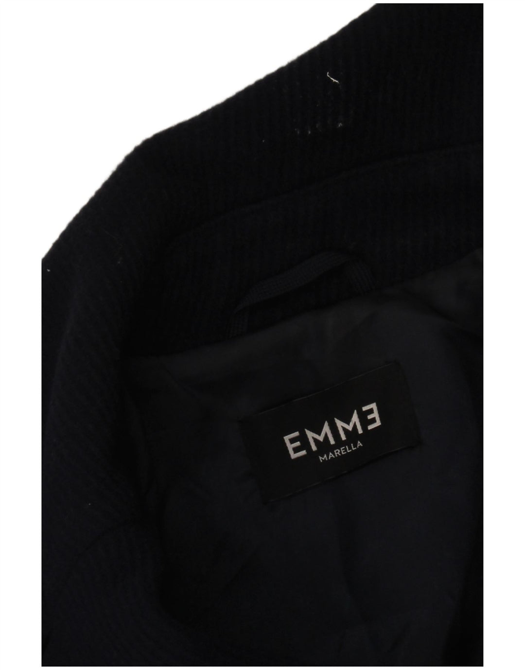 Marella Damski płaszcz EMME Pea UK 12 Średni granat