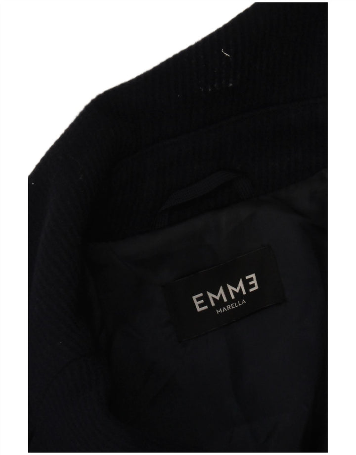 Marella Damski płaszcz EMME Pea UK 12 Średni granat