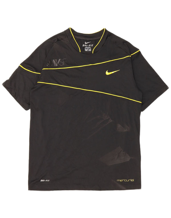 Męska koszulka z grafiką Nike Dri Fit Top UK 38/40 w średnie czarne paski
