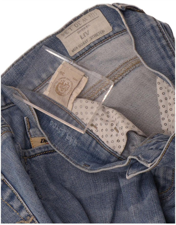 Damskie jeansy Diesel Liv Slim W30 L30 Niebieskie bawełniane