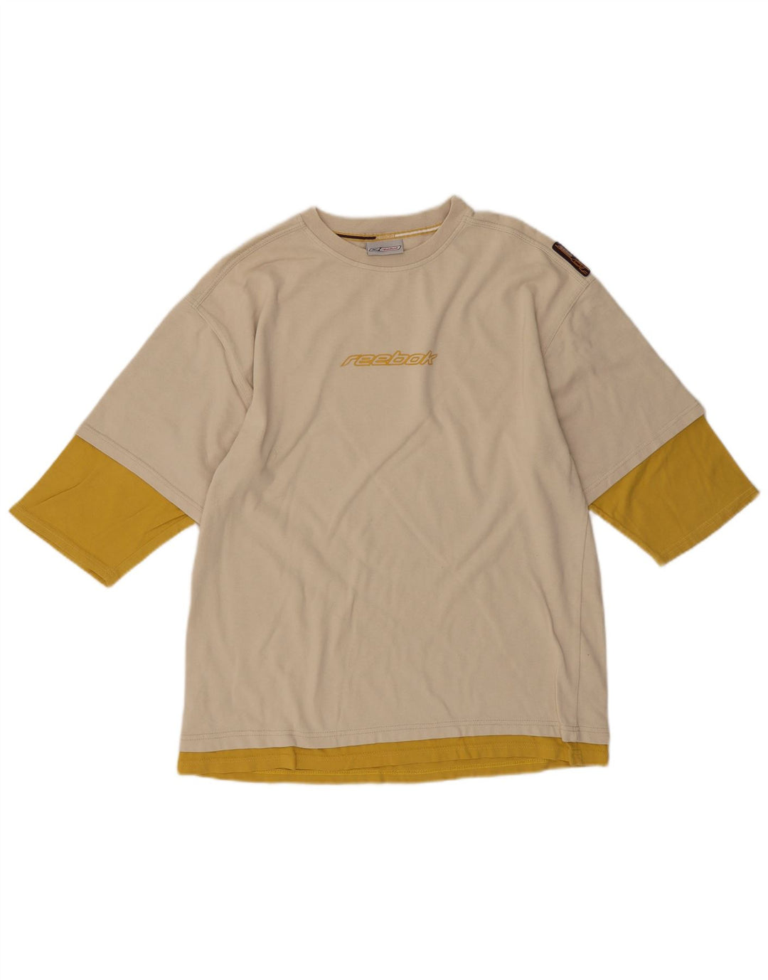 Męska koszulka z grafiką REEBOK Top w kolorze średniego beżu