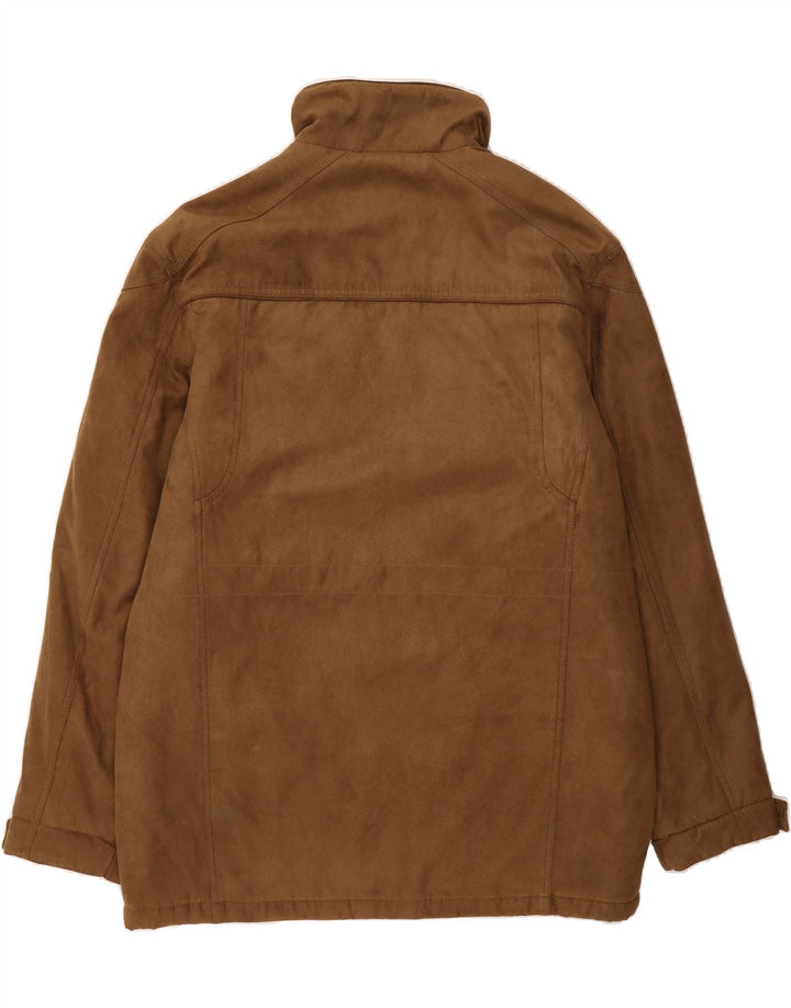 SAXON Mens Windbreaker Jacket UK 40 Large Brown Polyester Vintage Saxon and Second-Hand Saxon from Messina Hembry 