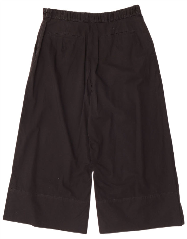 Damskie spodnie Capri z szeroką nogawką Max & Co. W30 L21 Czarne