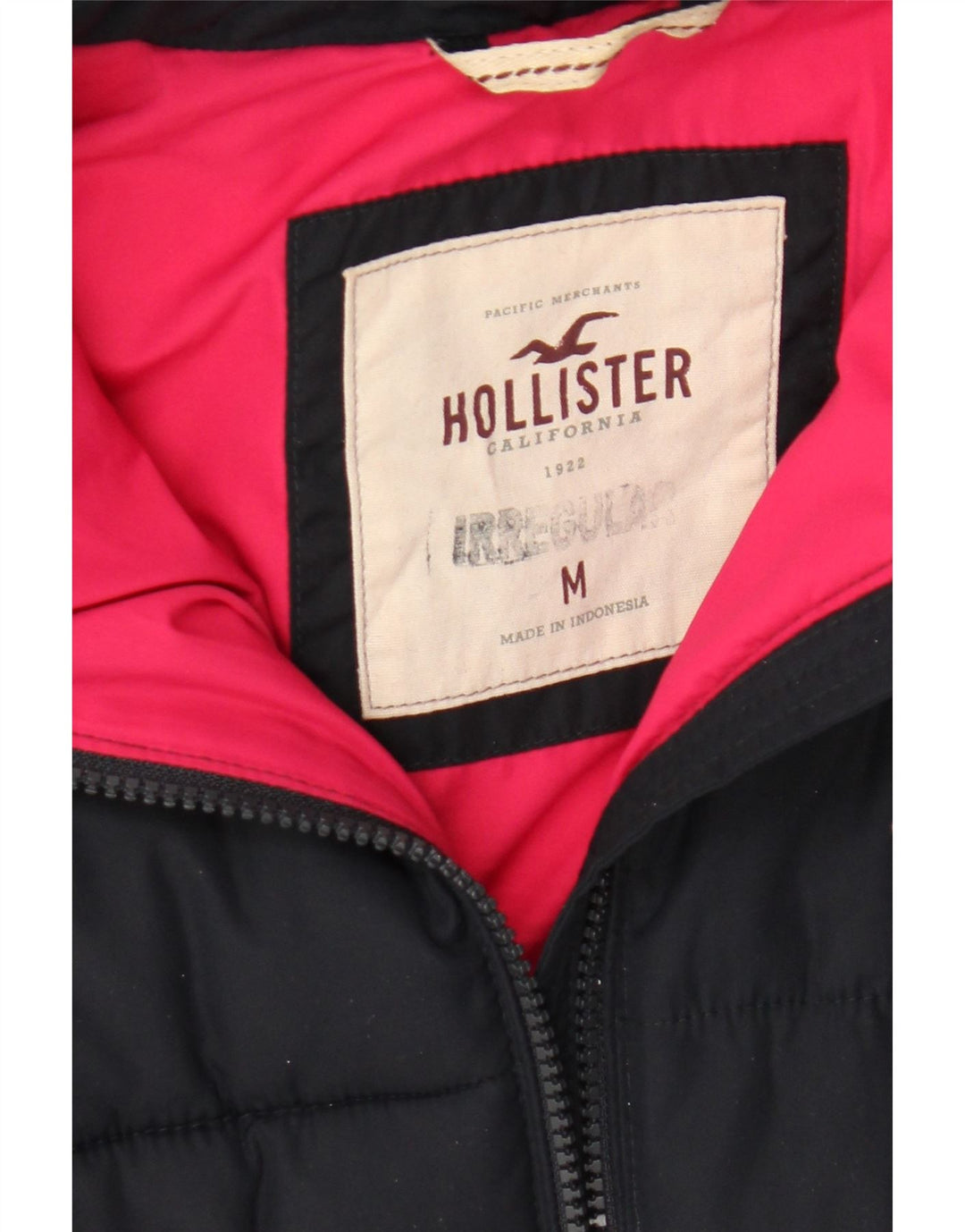 Damska ocieplana kurtka z kapturem Hollister UK 12, średni granatowy poliester