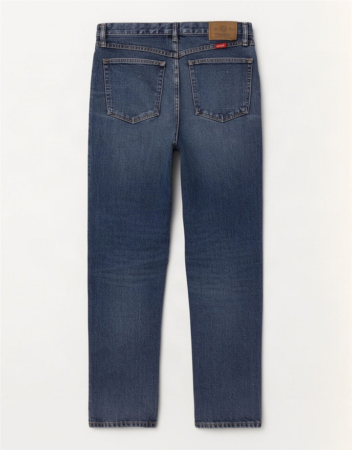 Wrangler Męskie Proste Dżinsy W32 L30 Niebieskie Bawełniane