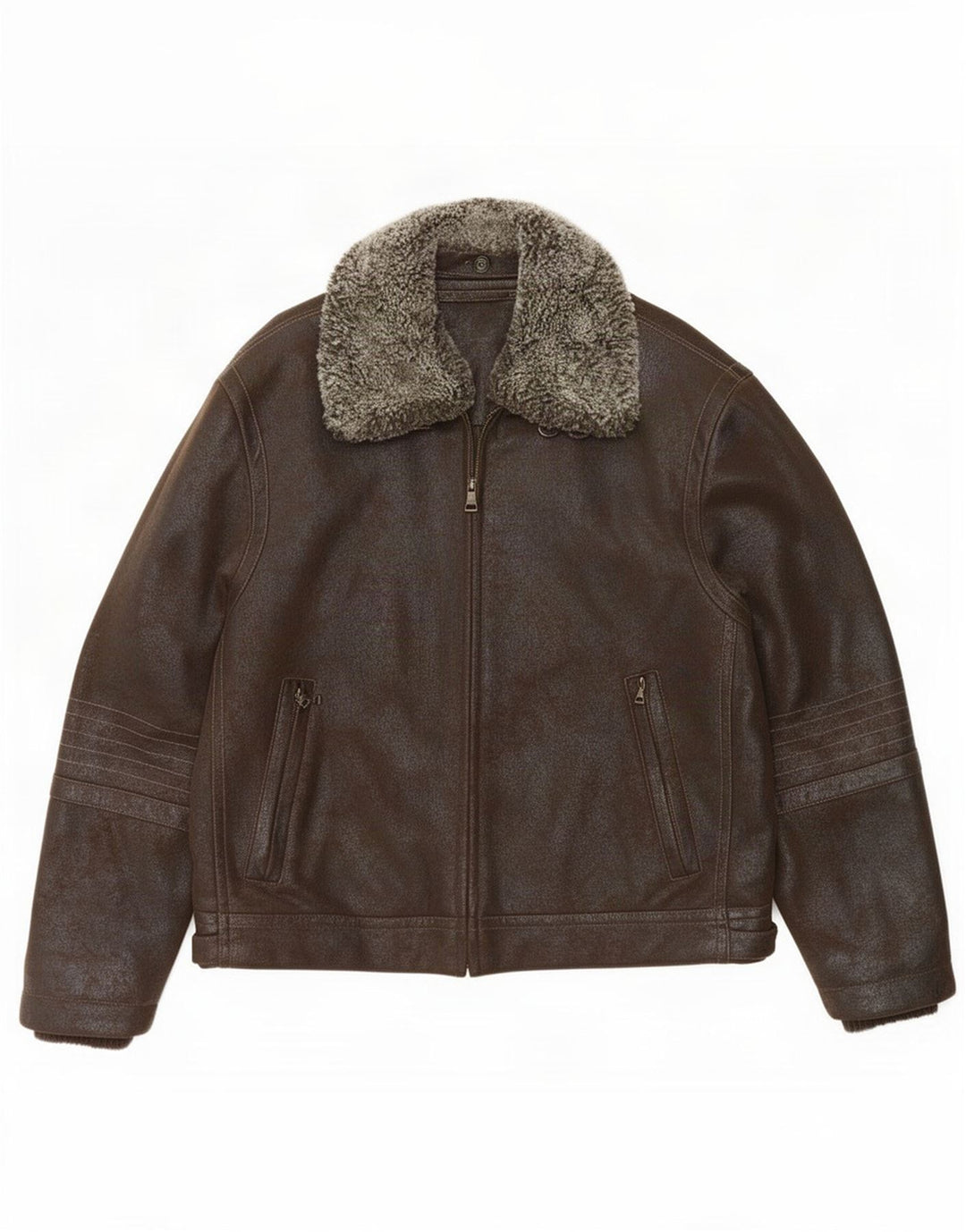 Męska kurtka bomber Stones UK 42 XL, brązowy poliester
