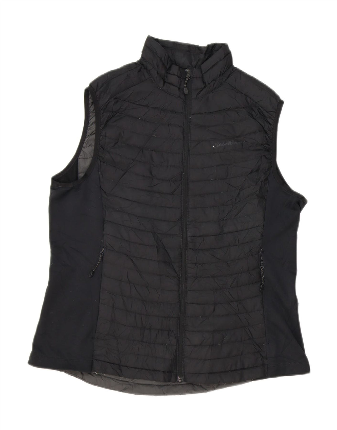 EDDIE BAUER Womens Padded Gilet UK 16 Large Black Polyester Vintage Eddie Bauer and Second-Hand Eddie Bauer from Messina Hembry 