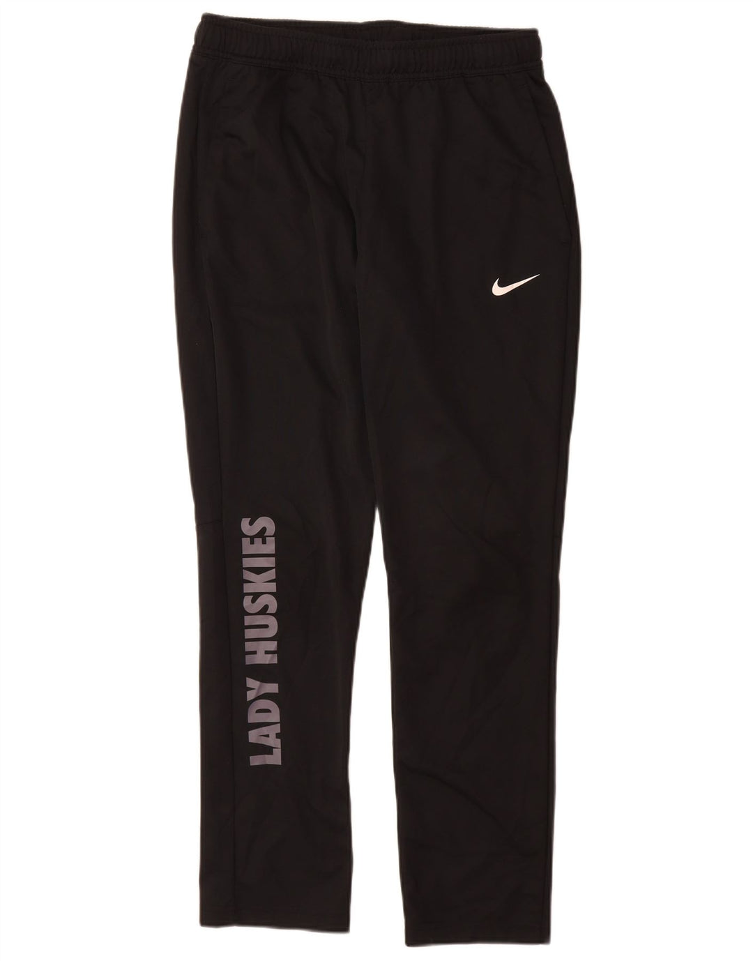Damskie spodnie dresowe Nike Dri Fit Graphic UK 14, średni czarny poliester