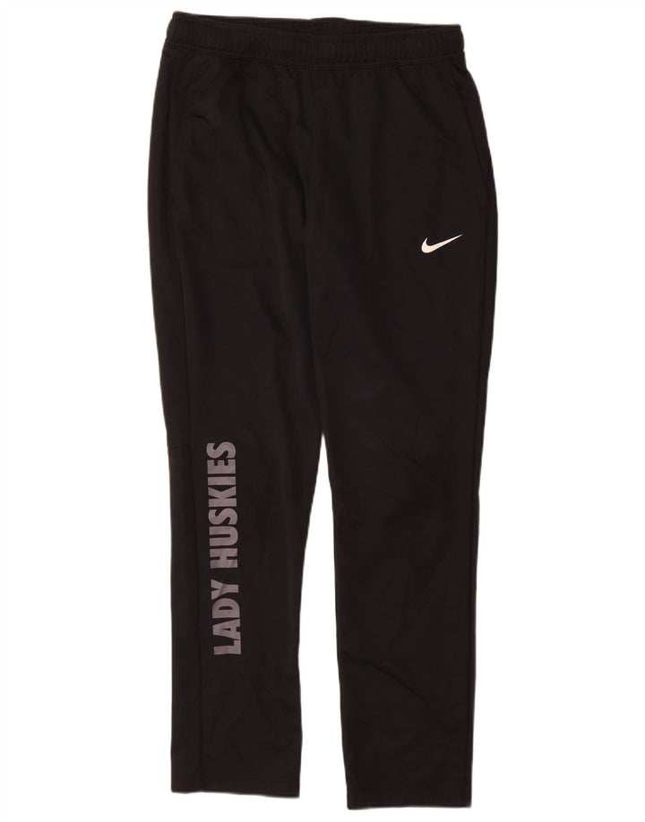 Damskie spodnie dresowe Nike Dri Fit Graphic UK 14, średni czarny poliester