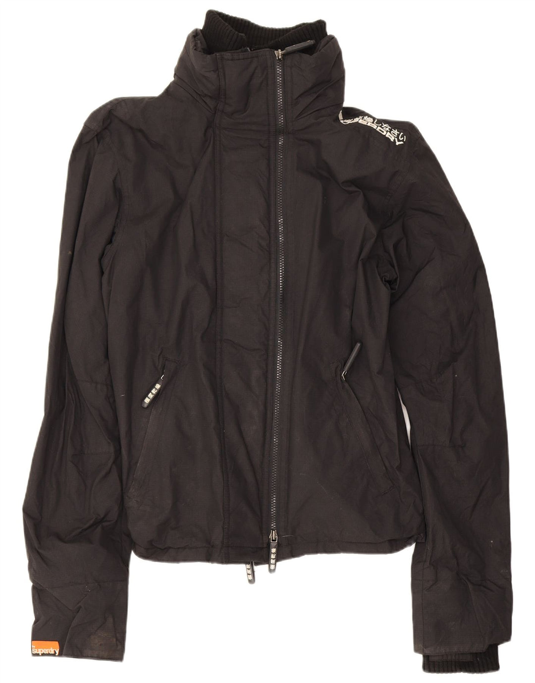 Męska kurtka przeciwdeszczowa Superdry UK 36 Small Black Nylon
