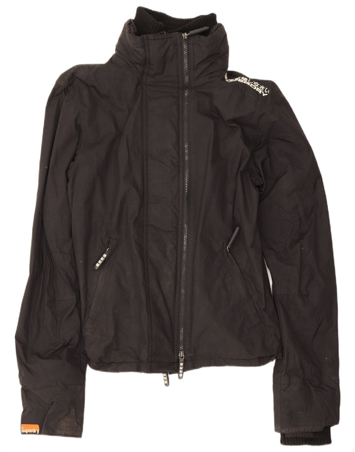 Męska kurtka przeciwdeszczowa Superdry UK 36 Small Black Nylon