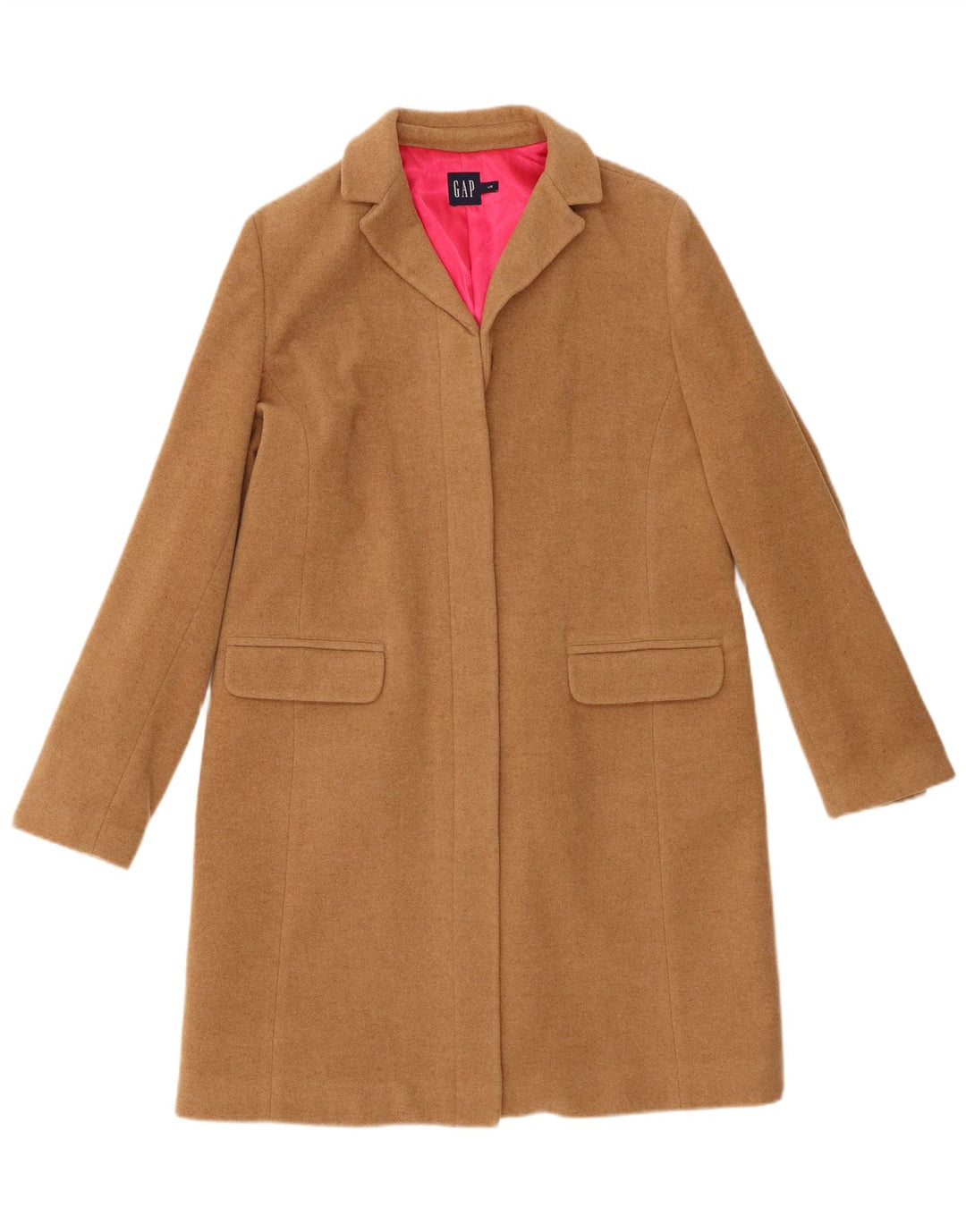 GAP Womens Overcoat UK 16 Large Beige Wool