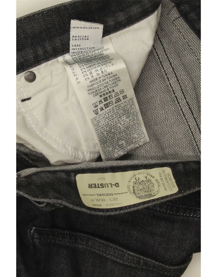 Diesel Męskie D-Luster Slim Jeans W30 L32 Czarna bawełna
