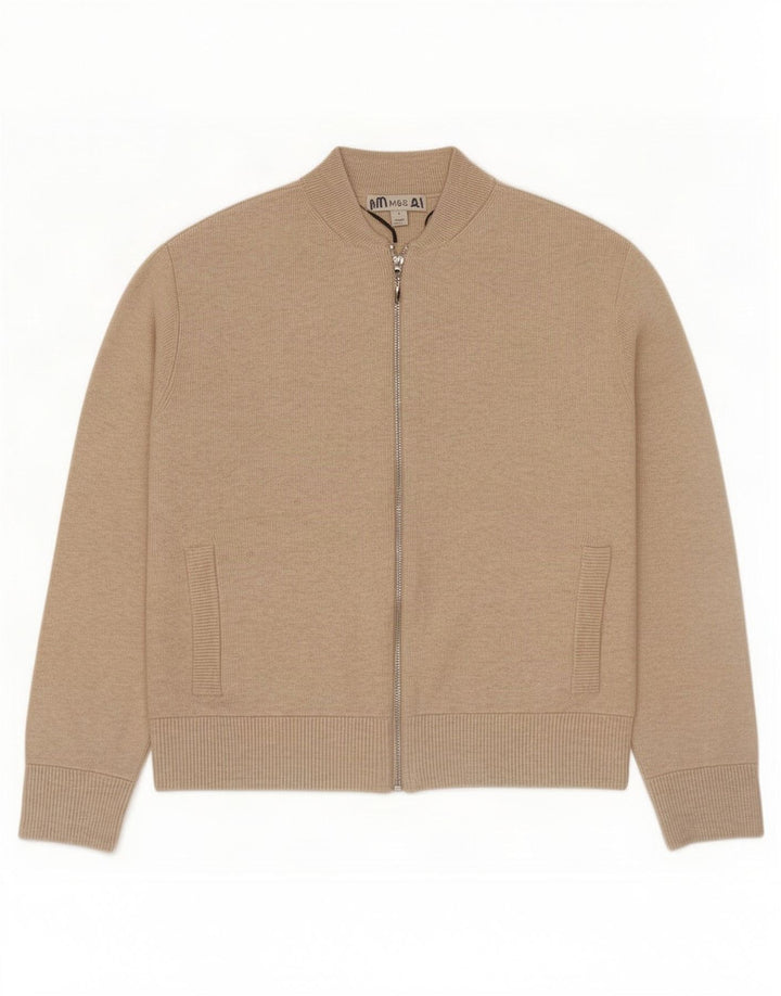 Marks & Spencer Damski sweter kardigan UK 10 Small Beżowa Wiskoza