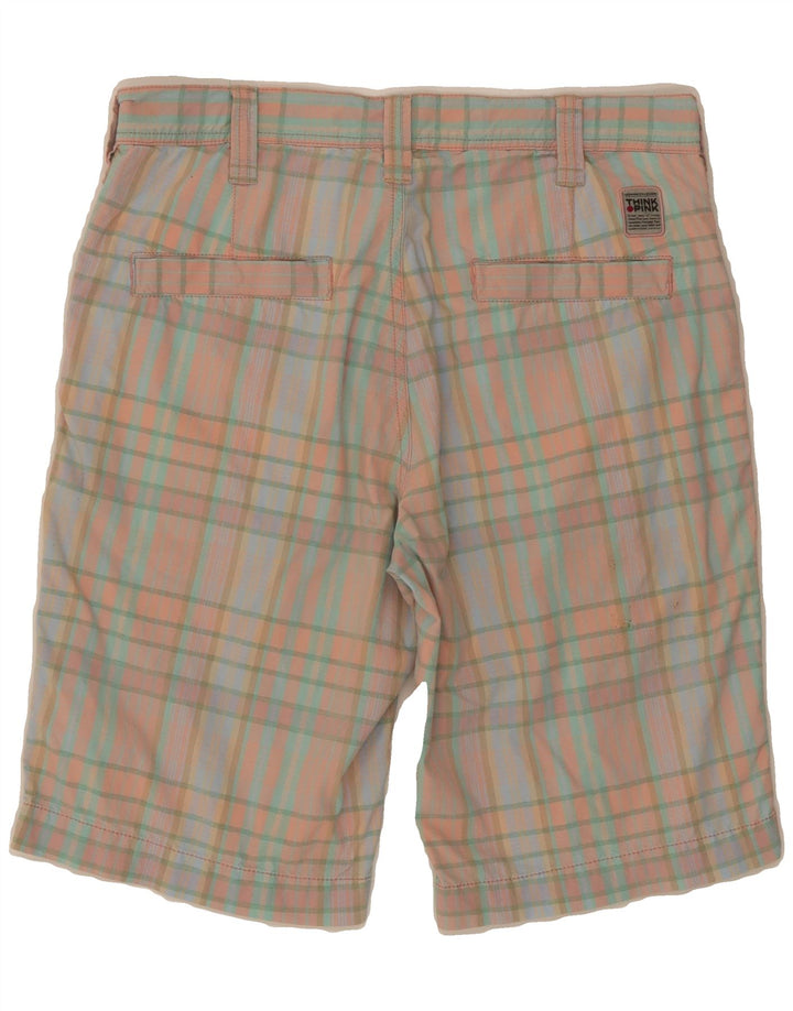 THINK PINK Mens Elliot Chino Shorts IT 46 Small W30  Multicoloured Check Vintage Think Pink and Second-Hand Think Pink from Messina Hembry 