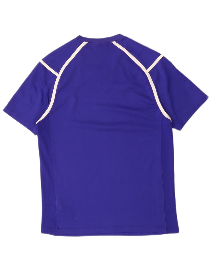 Męski T-shirt Nike Dri Fit Top, średni niebieski, poliester z blokami kolorów