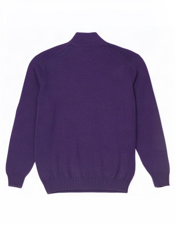 Męski sweter Lacoste z zamkiem błyskawicznym, rozmiar 7 2XL, fioletowa bawełna