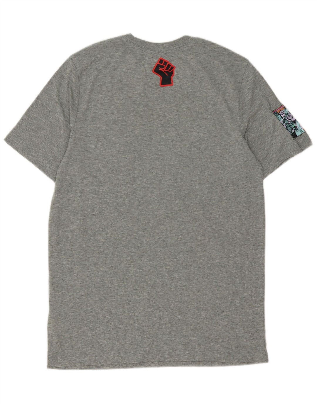 Męski T-shirt z grafiką Nike Dri Fit, średni szary poliester