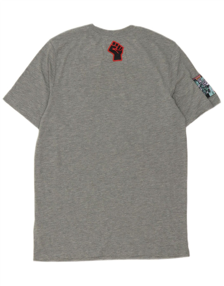 Męski T-shirt z grafiką Nike Dri Fit, średni szary poliester