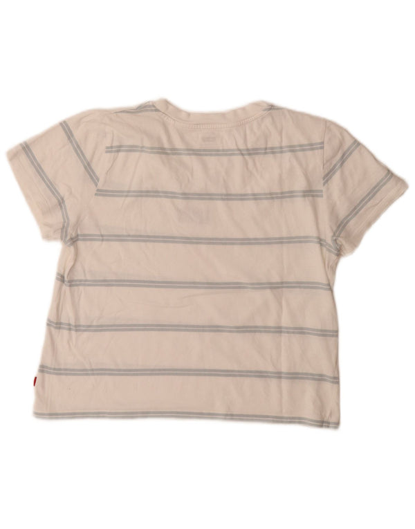 Damska koszulka Levi's Crop Graphic Top UK 10 w małe białe paski