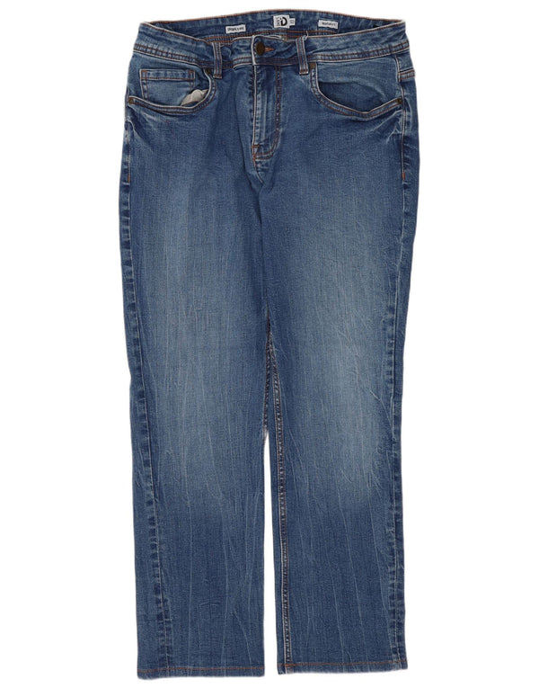 DACK'S Womens Mid Rise Regular Straight Jeans IT 50 XL W32 L27 Blue