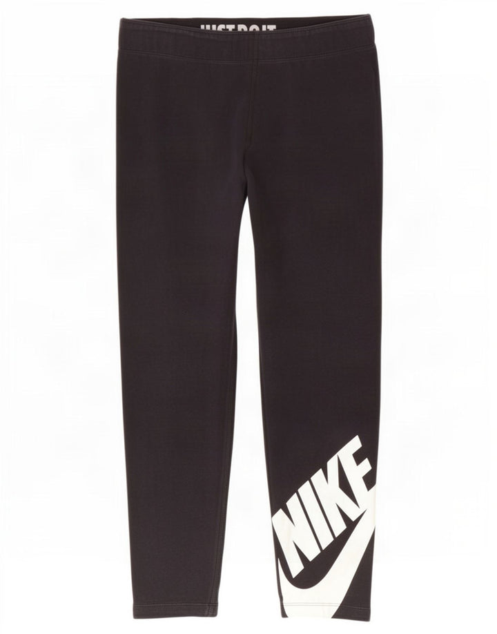 Damskie legginsy Nike Graphic UK 14, średnie czarne, bawełniane