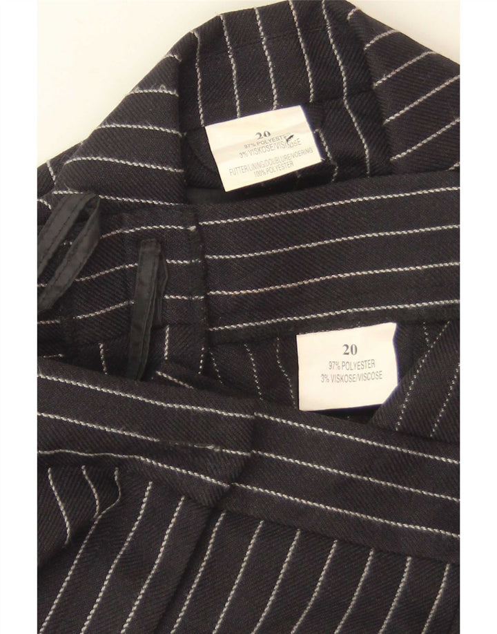 Vintage damski garnitur dwuczęściowy UK 12 Medium W28 L30 w czarne paski