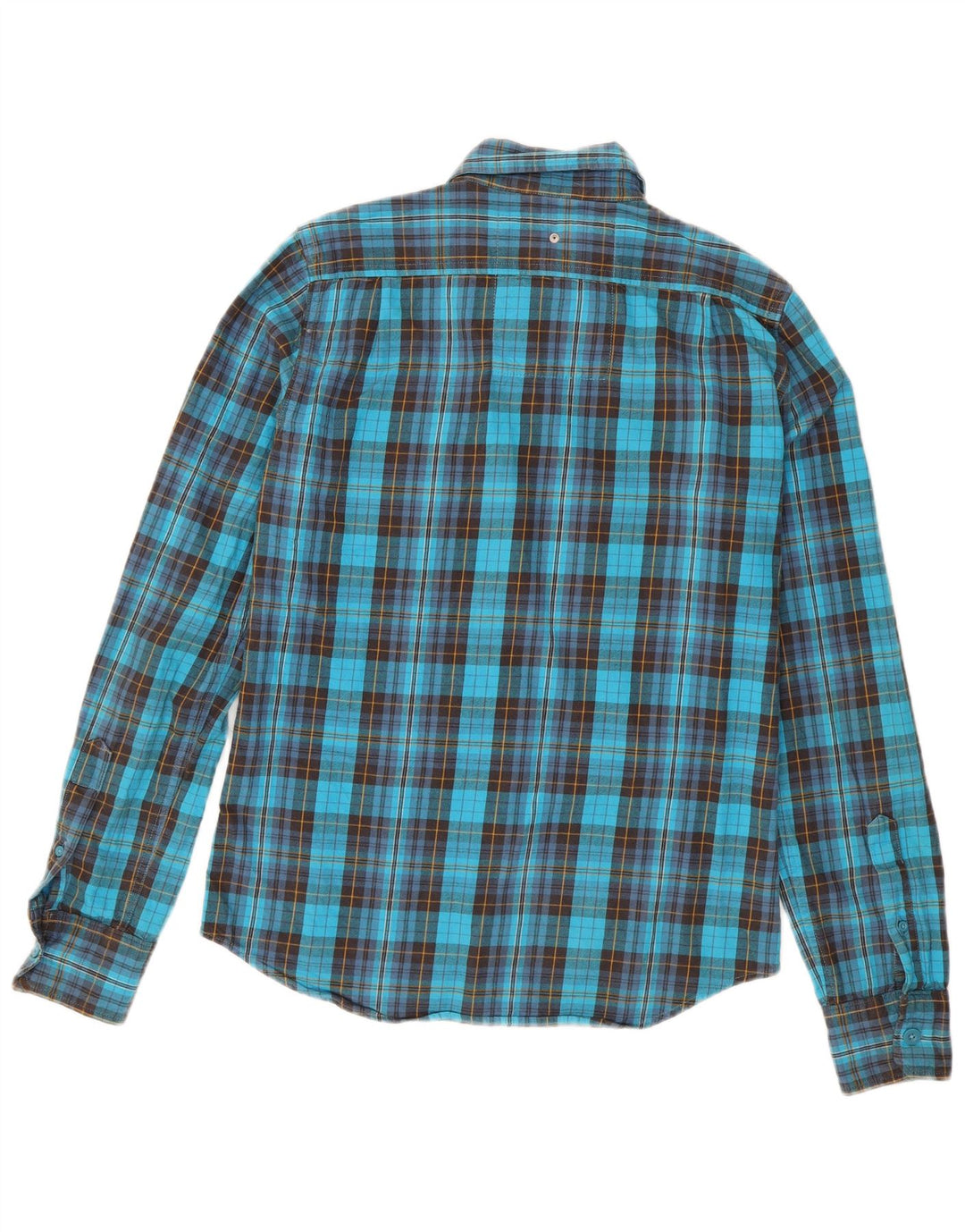 Męska koszula flanelowa Superdry, bawełniana w średnią niebieską kratkę