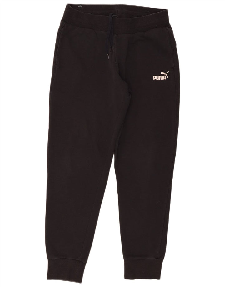 Męskie spodnie dresowe Puma Joggers, średnia czarna bawełna
