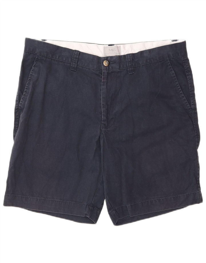 Męskie spodenki Chino Marks & Spencer W34, duże, granatowe, bawełniane