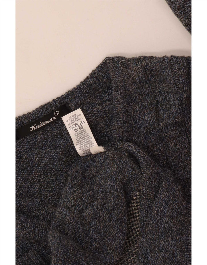 Męski sweter St. Bernard z dekoltem w kształcie litery V, duży, niebieski, geometryczny akryl