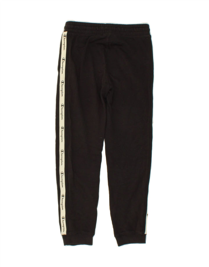CHAMPION Boys Graphic Tracksuit Trousers Joggers 9-10 Years Medium Black Vintage Champion and Second-Hand Champion from Messina Hembry 