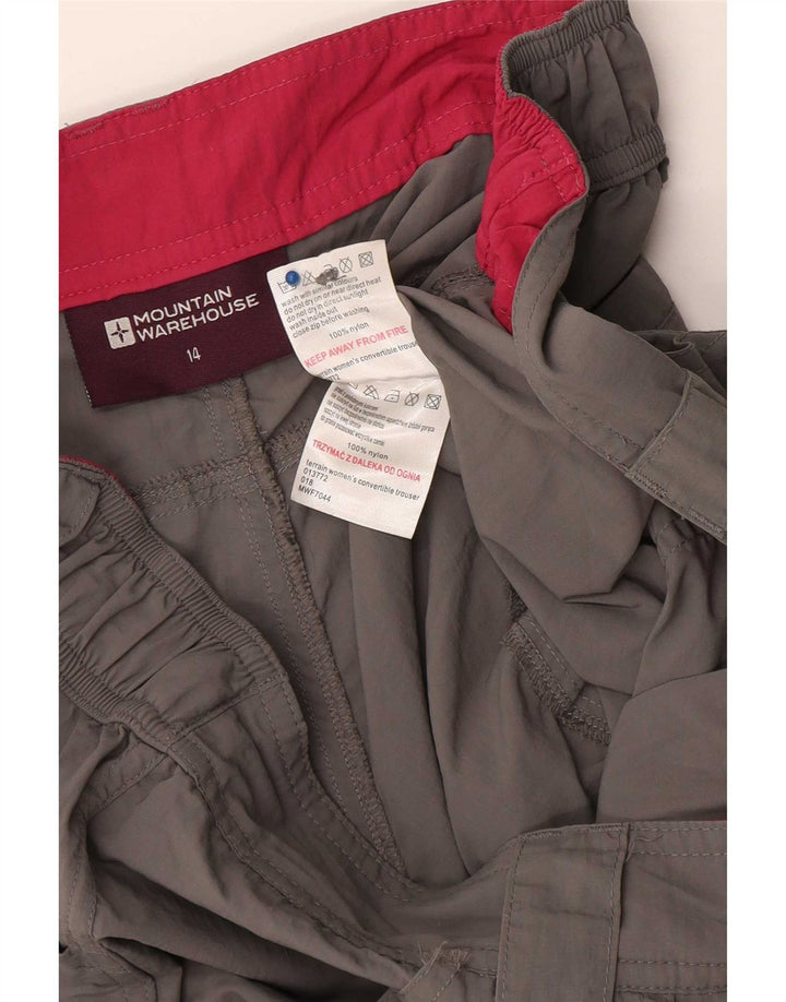 Damskie spodenki cargo Mountain Warehouse UK 14, duże, W34, szary nylon