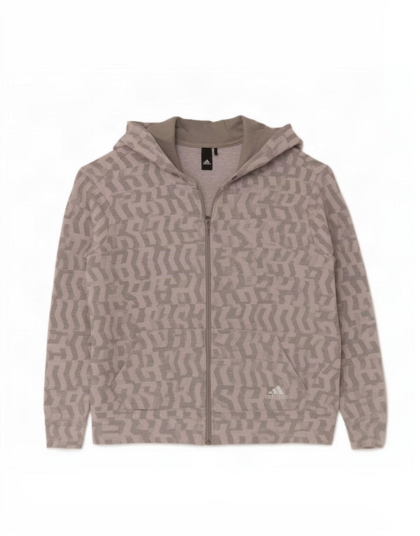 Damska bluza z kapturem Adidas Oversized Crop Zip UK 8/10 Small Grey