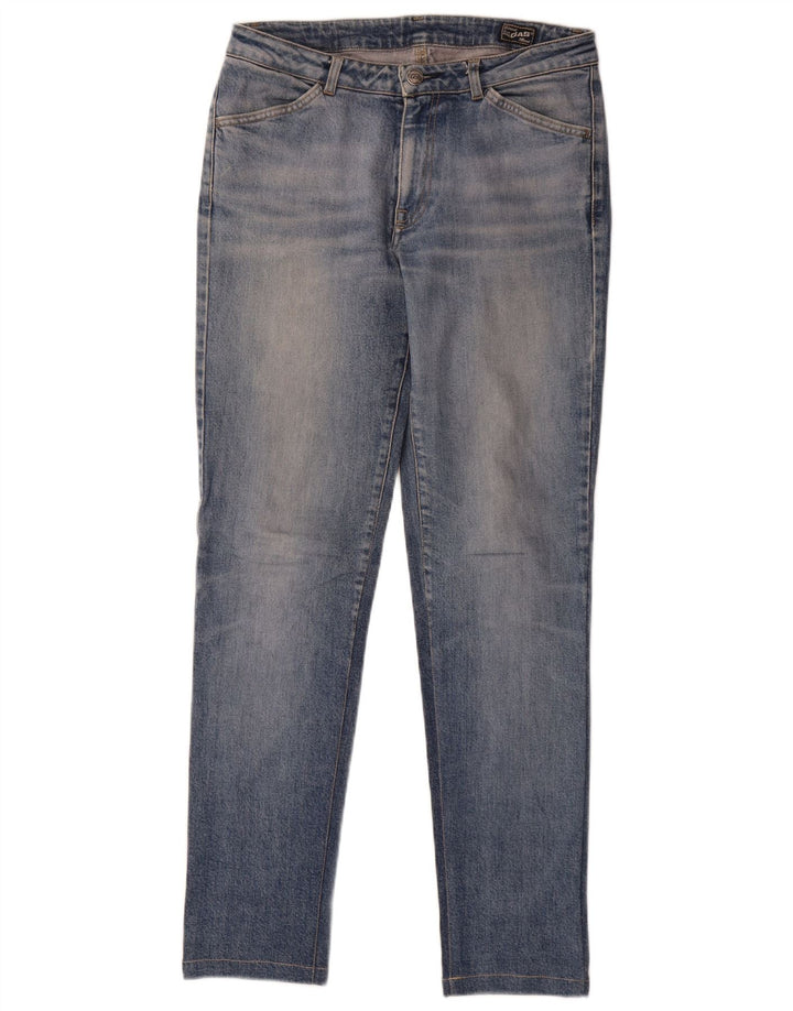 Damskie jeansy Gas Slim W30 L30 Niebieskie bawełniane