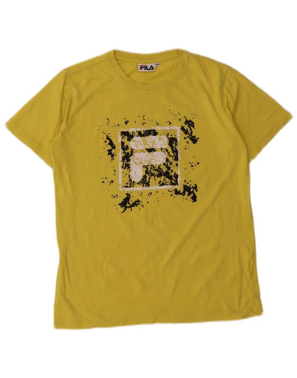 Chłopięcy T-shirt z grafiką Fila 13-14 lat, żółty