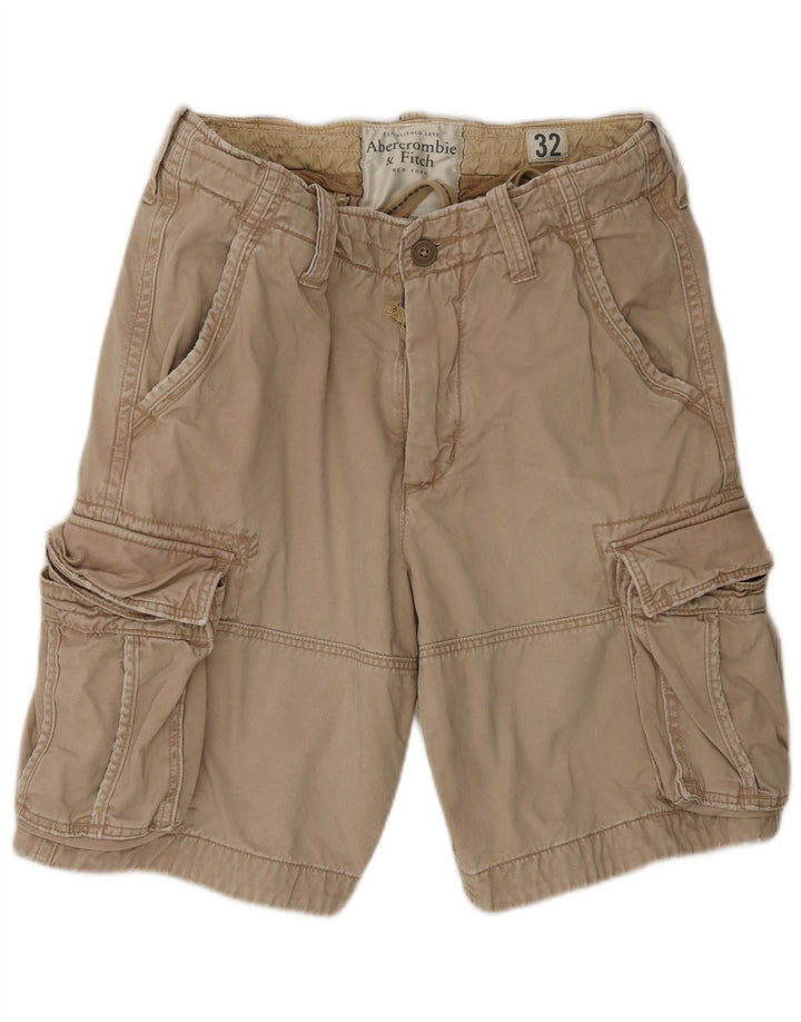Męskie spodenki cargo Abercrombie & Fitch W32, średnio beżowe, bawełniane