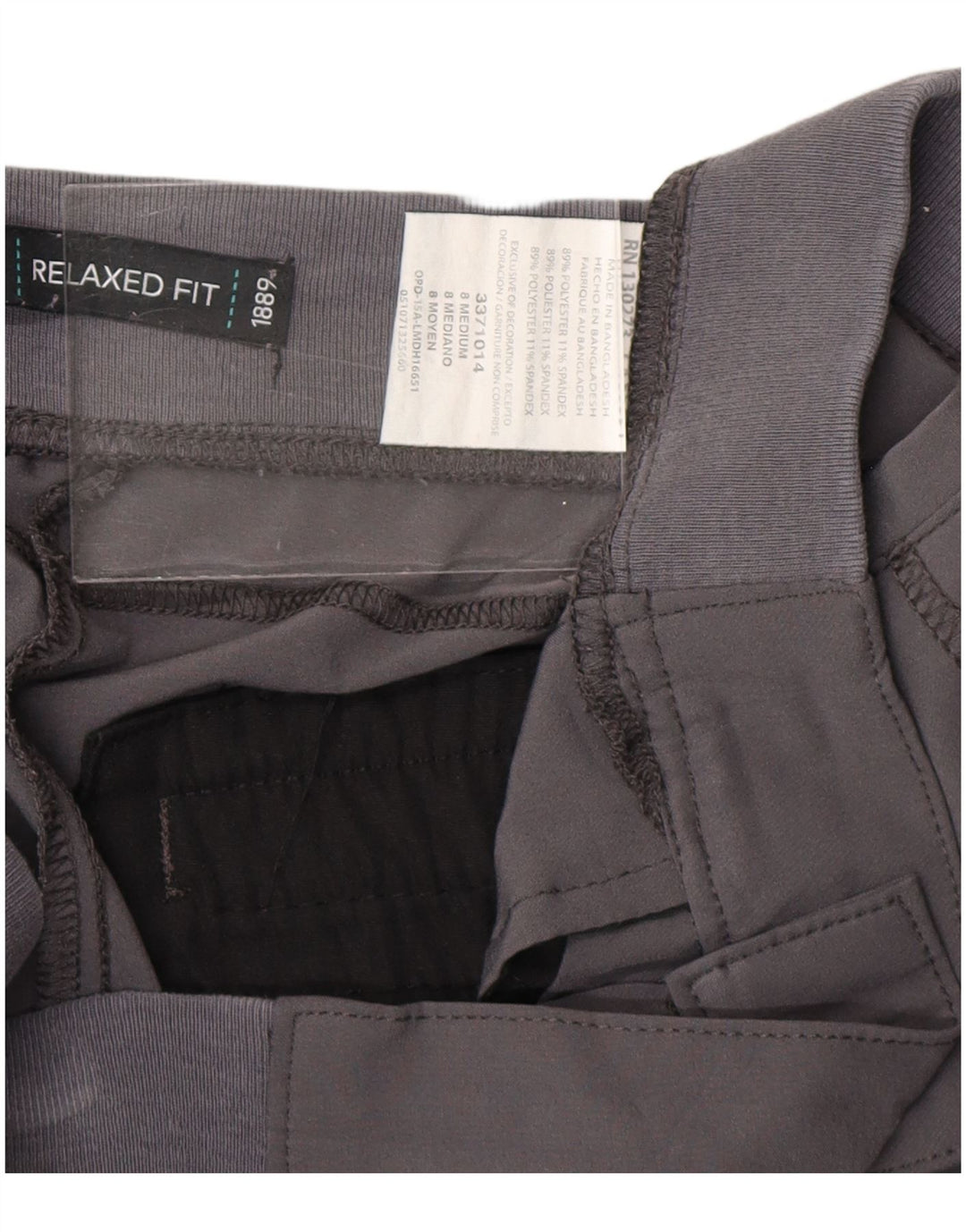 Damskie spodnie Capri LEE o swobodnym kroju US 8 Medium W30 L20 Szary poliester