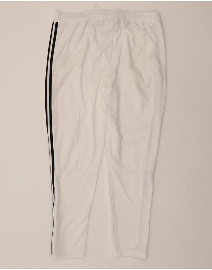 Męskie spodnie dresowe Adidas Climacool XL, białe, poliestrowe
