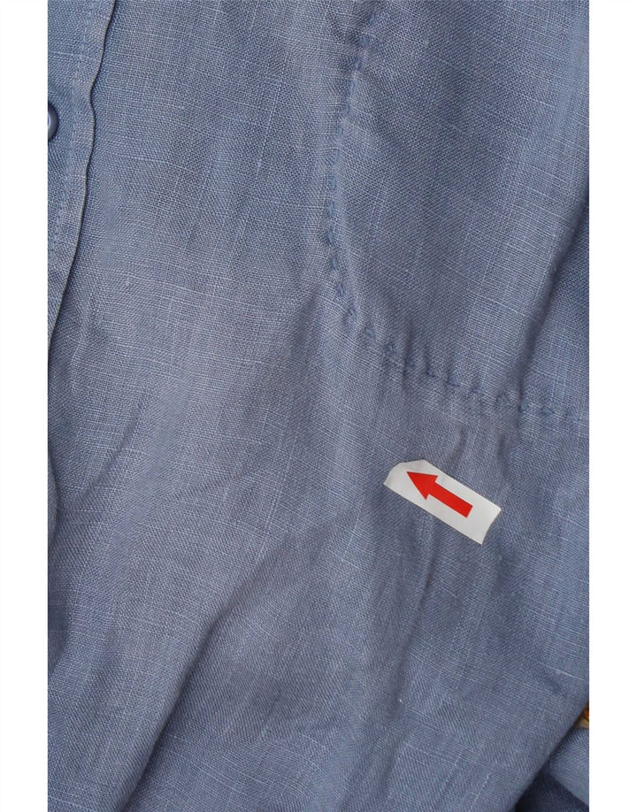 Męska koszula z krótkim rękawem Hugo Boss XL, niebieska, bawełniana