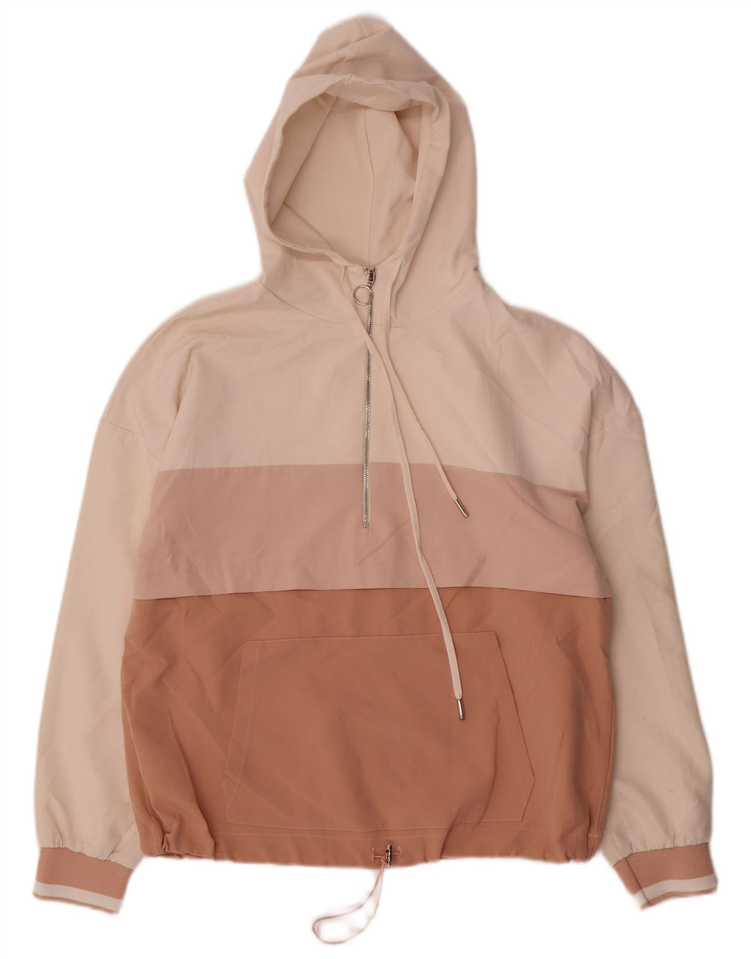 Damska kurtka Anorak z kapturem Zara UK 10, mała, wielobarwna, z blokami kolorów