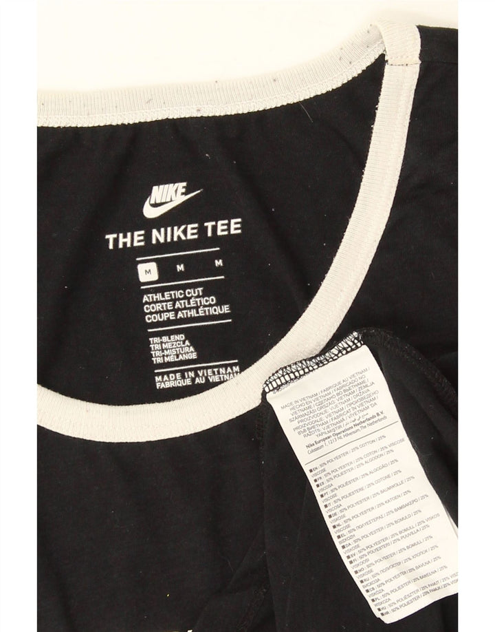 Męska kamizelka Nike o sportowym kroju z grafiką, średni czarny poliester