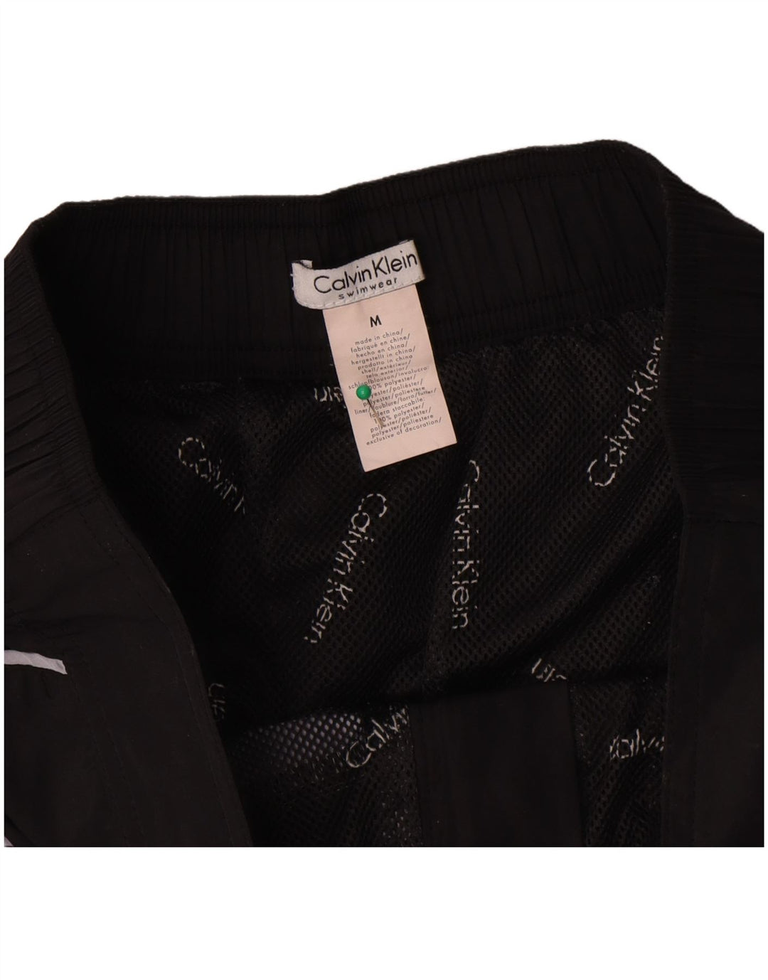 Męskie spodenki kąpielowe Calvin Klein z grafiką, w kolorze średniej czerni