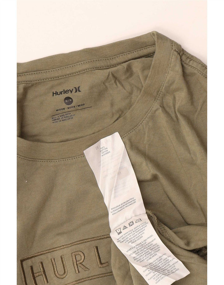 Męski T-shirt z grafiką Hurley, bawełniany kolor khaki