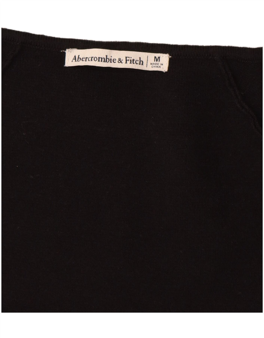 Body damskie z długim rękawem Abercrombie & Fitch UK 12, średnie czarne