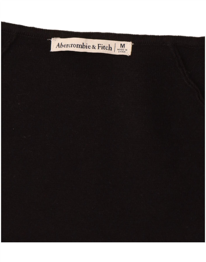 Body damskie z długim rękawem Abercrombie & Fitch UK 12, średnie czarne