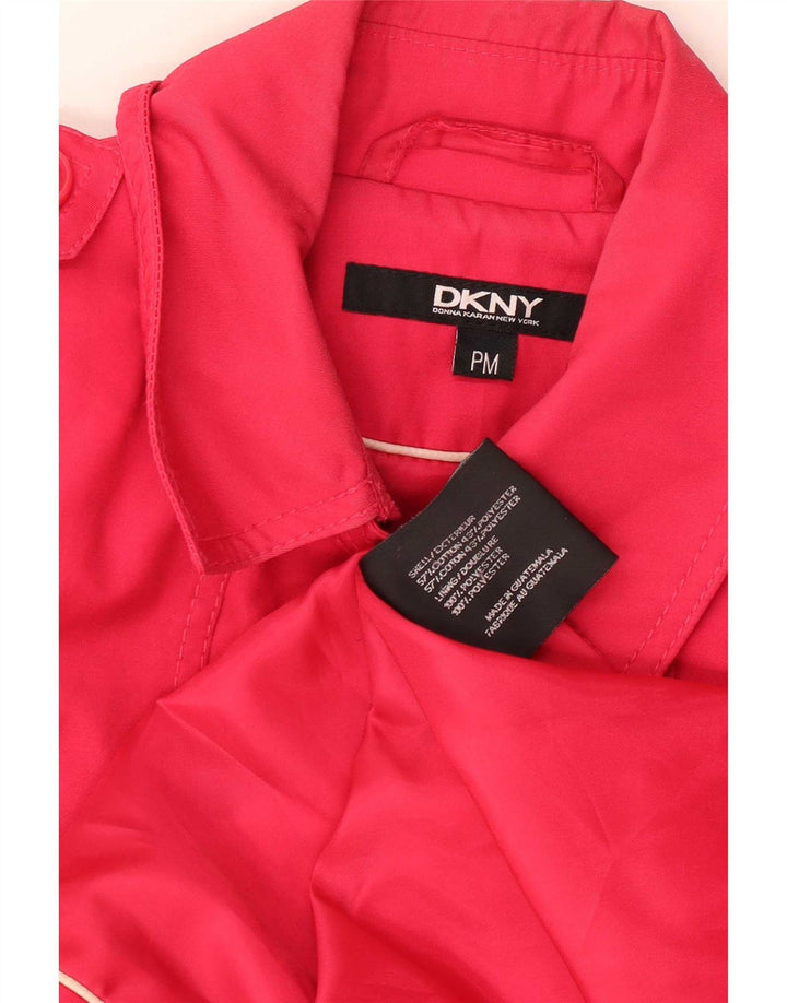 Damski trencz Dkny UK 14, średni różowy bawełniany